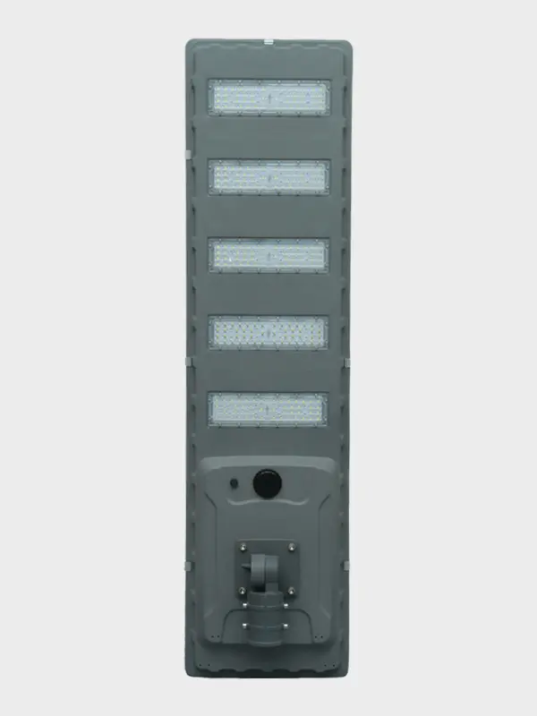 CYYT integrated solar street light fixture on white background