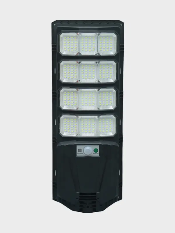YZ integrated solar street light fixture on white background