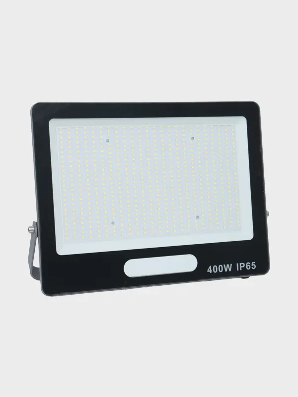 LY LED flood light fixture on white background