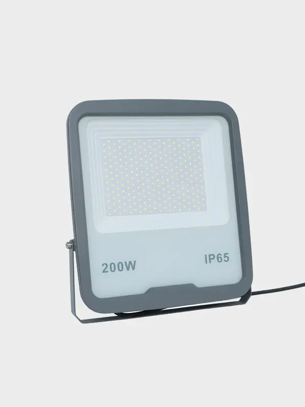 XM LED flood light fixture on white background