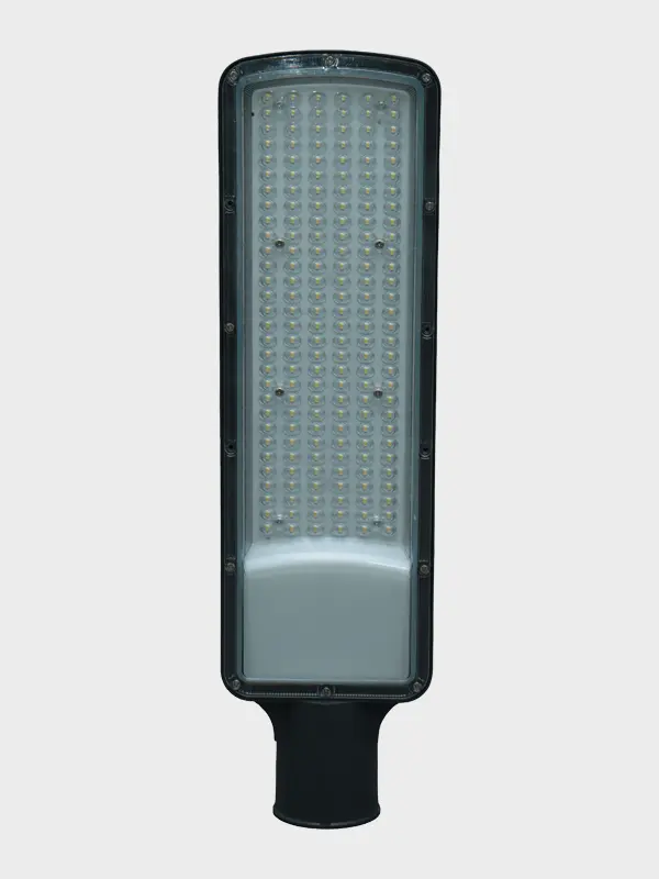 JG LED street light fixture on white background