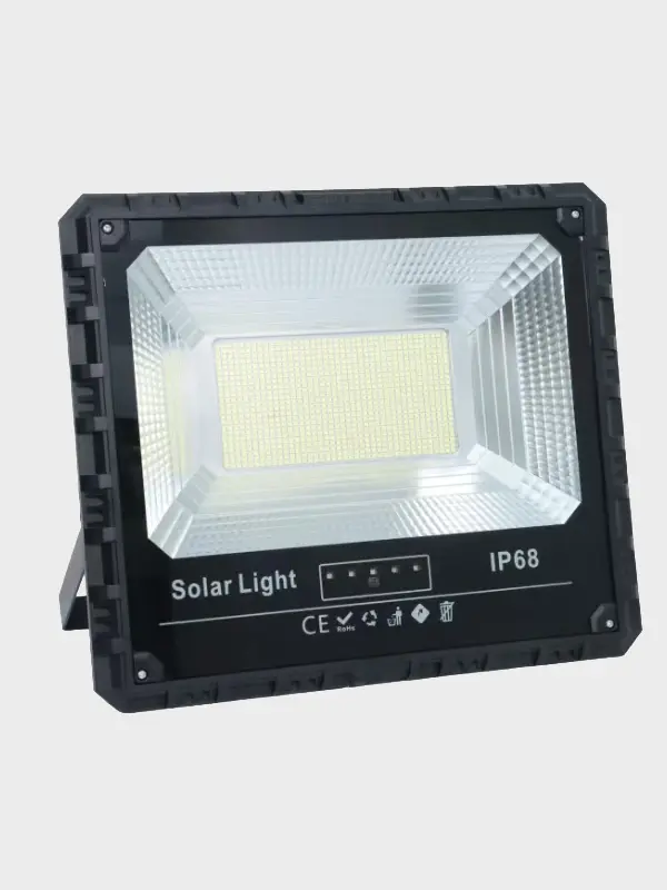 SD solar flood light fixture on white background