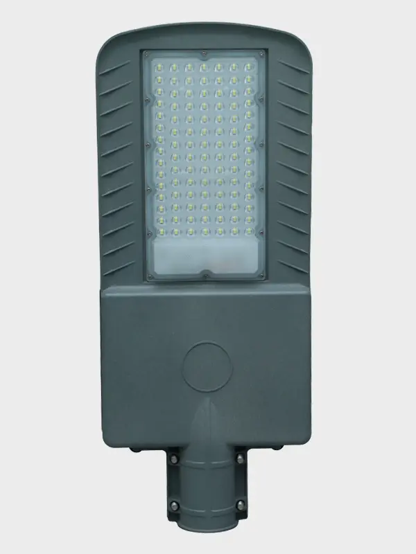 FY solar street light fixture on white background