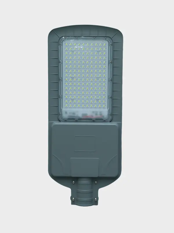 LY solar street light fixture on white background