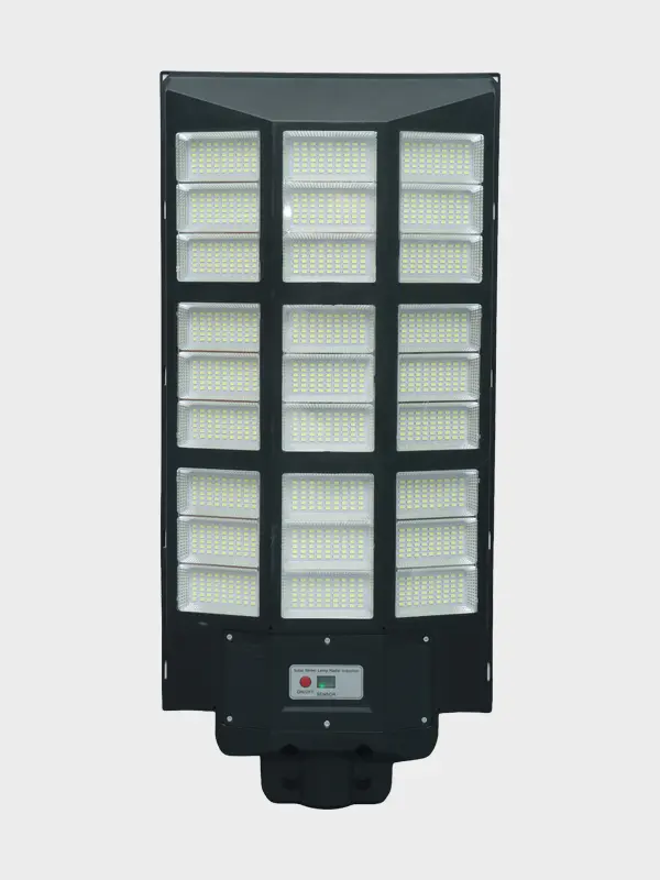 YC-120 solar street light fixture on white background