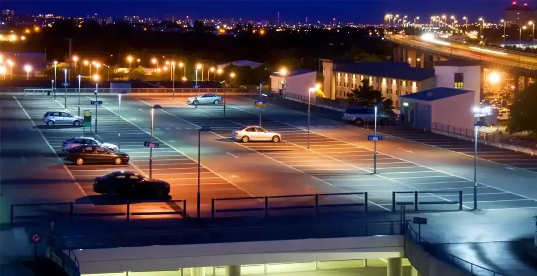 Parking garage illuminated by YiCheng LED lights