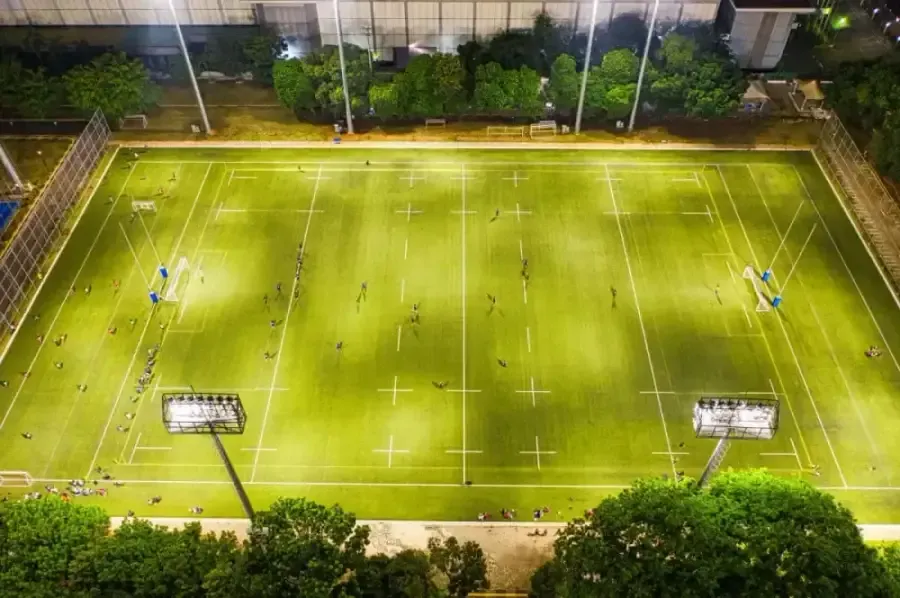 Stadium illuminated by YiCheng flood lights
